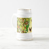 Gustav Klimt Garten mit Hühnern Bierglas (Vorderseite Links)