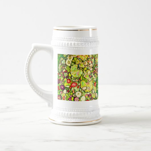 Gustav Klimt Garten mit Hühnern Bierglas (Links)