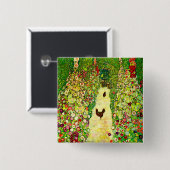 Gustav Klimt Garten mit Hühnern Button (Vorne & Hinten)
