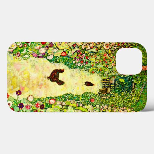 Gustav Klimt Garten mit Hühnern Case-Mate iPhone Hülle (Rückseite (Horizontal))