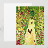 Gustav Klimt Garten mit Hühnern Einladung (Vorne/Hinten)