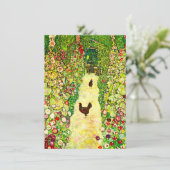 Gustav Klimt Garten mit Hühnern Einladung (Stehend Vorderseite)