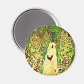 Gustav Klimt Garten mit Hühnern Magnet (Vorderseite/Rückseite)