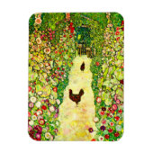 Gustav Klimt Garten mit Hühnern Magnet (Vertikal)
