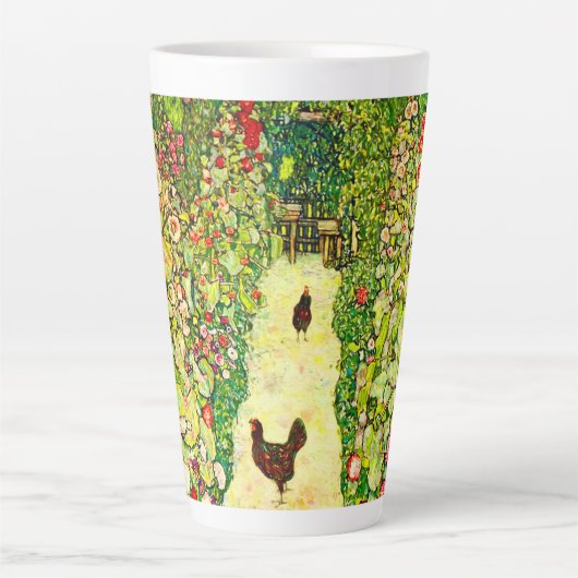 Gustav Klimt Garten mit Hühnern Milchtasse (Vorderseite)