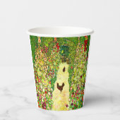 Gustav Klimt Garten mit Hühnern Pappbecher (Rückseite)