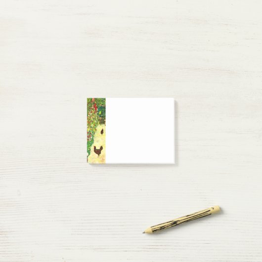 Gustav Klimt Garten mit Hühnern Post-it Klebezettel (Auf Schreibtisch)