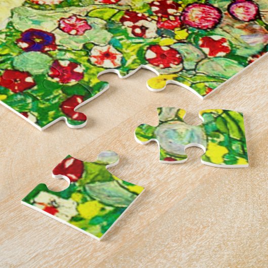 Gustav Klimt Garten mit Hühnern Puzzle (Seite)
