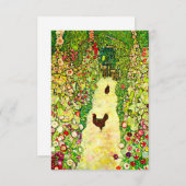 Gustav Klimt Garten mit Hühnern RSVP Karte (Vorne/Hinten)