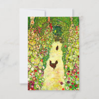 Gustav Klimt Garten mit Hühnern