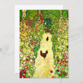 Gustav Klimt Garten mit Hühnern Save The Date (Vorne/Hinten)