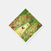 Gustav Klimt Garten mit Hühnern Serviette (Ecke)