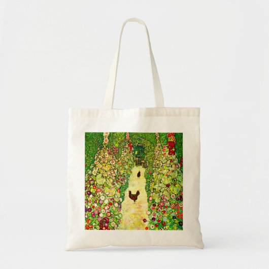 Gustav Klimt Garten mit Hühnern Tragetasche (Vorne)
