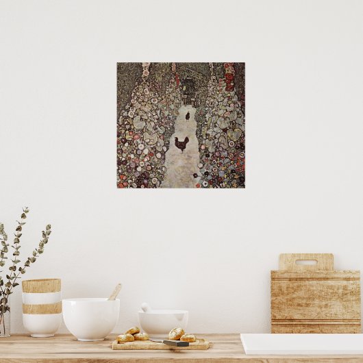 Gustav Klimt - Garten mit Roostern Poster (Küche)