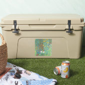 Gustav Klimt - Garten mit Sonnenblumen Aufkleber (Kühler)