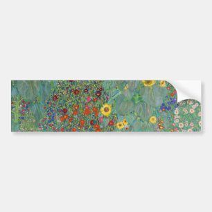 Gustav Klimt - Garten mit Sonnenblumen Autoaufkleber
