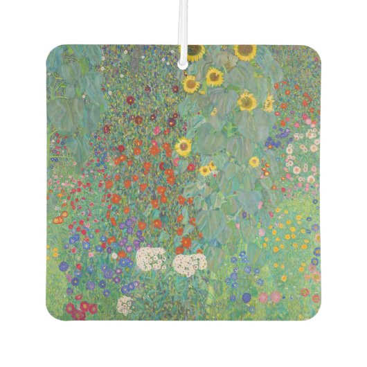 Gustav Klimt - Garten mit Sonnenblumen Autolufterfrischer (Vorderseite)