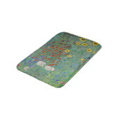 Gustav Klimt - Garten mit Sonnenblumen Badematte (Schrägansicht)