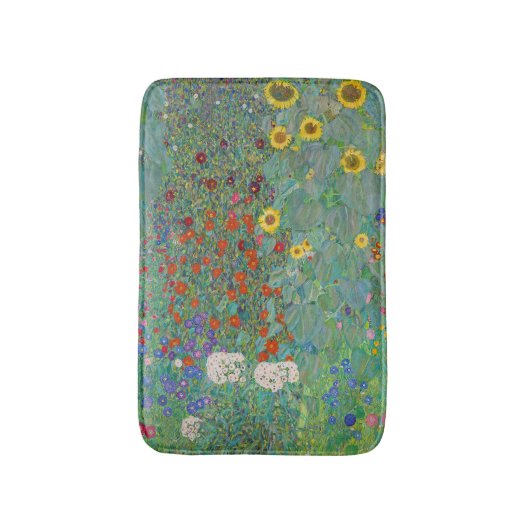 Gustav Klimt - Garten mit Sonnenblumen Badematte (Vorderseite Vertikal)