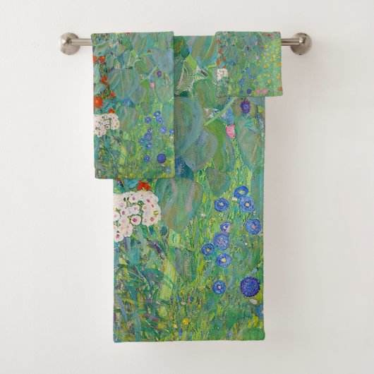 Gustav Klimt - Garten mit Sonnenblumen Badhandtuch Set (Insitu)