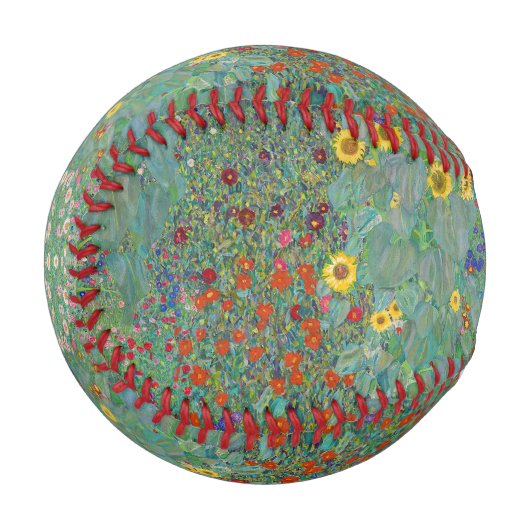 Gustav Klimt - Garten mit Sonnenblumen Baseball (Vorderseite Links)