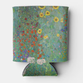 Gustav Klimt - Garten mit Sonnenblumen Dosenkühler (Vorderseite)