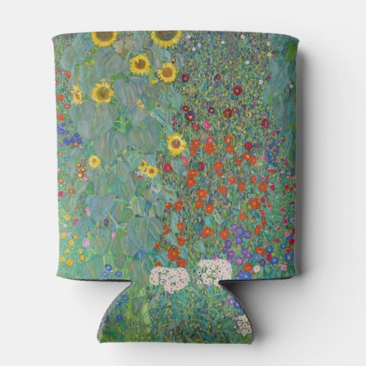 Gustav Klimt - Garten mit Sonnenblumen Dosenkühler (Rückseite)