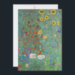 Gustav Klimt - Garten mit Sonnenblumen Einladung<br><div class="desc">Garten mit Sonnenblumen / Bauerngarten mit Sonnenblumen - Gustav Klimt in 1905-1906</div>