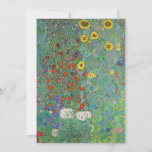 Gustav Klimt - Garten mit Sonnenblumen Einladung<br><div class="desc">Garten mit Sonnenblumen / Bauerngarten mit Sonnenblumen - Gustav Klimt in 1905-1906</div>