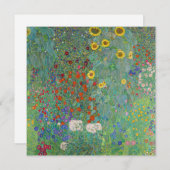 Gustav Klimt - Garten mit Sonnenblumen Einladung (Vorne/Hinten)