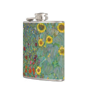 Gustav Klimt - Garten mit Sonnenblumen Flachmann (Links)