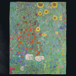 Gustav Klimt - Garten mit Sonnenblumen Fleecedecke<br><div class="desc">Garten mit Sonnenblumen / Bauerngarten mit Sonnenblumen - Gustav Klimt in 1905-1906</div>