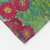 Gustav Klimt - Garten mit Sonnenblumen Fleecedecke (Ecke)