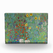 Gustav Klimt - Garten mit Sonnenblumen Fotoblock (Vorderseite)