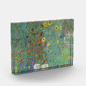 Gustav Klimt - Garten mit Sonnenblumen Fotoblock (Links)