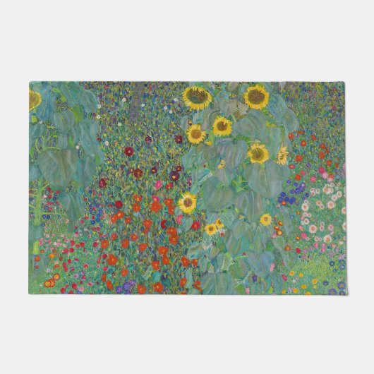 Gustav Klimt - Garten mit Sonnenblumen Fußmatte (Vorderseite)