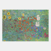 Gustav Klimt - Garten mit Sonnenblumen Geschenkpapier Set (Vorderseite 3)