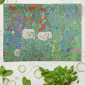 Gustav Klimt - Garten mit Sonnenblumen Geschirrtuch (Gefaltet)