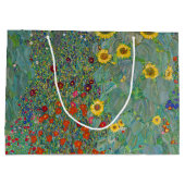 Gustav Klimt - Garten mit Sonnenblumen Große Geschenktüte (Rückseite)