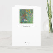 Gustav Klimt - Garten mit Sonnenblumen Karte (Rückseite)