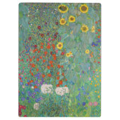 Gustav Klimt - Garten mit Sonnenblumen Klemmbrett (Rückseite)