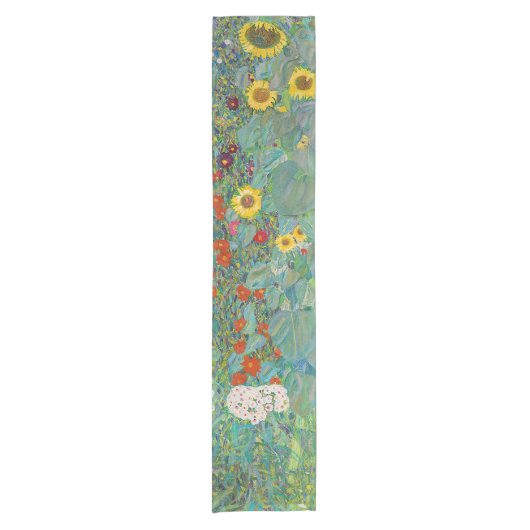 Gustav Klimt - Garten mit Sonnenblumen Kurzer Tischläufer (Vorderseite)