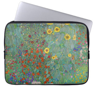 Gustav Klimt - Garten mit Sonnenblumen Laptopschutzhülle
