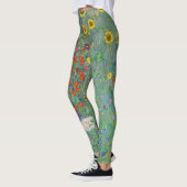 Gustav Klimt - Garten mit Sonnenblumen Leggings (Links)