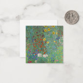 Gustav Klimt - Garten mit Sonnenblumen Mitteilungskarte (Vorderseite/Rückseite Beispiel)