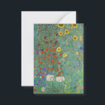 Gustav Klimt - Garten mit Sonnenblumen Mitteilungskarte<br><div class="desc">Garten mit Sonnenblumen / Bauerngarten mit Sonnenblumen - Gustav Klimt in 1905-1906</div>