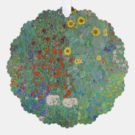 Gustav Klimt - Garten mit Sonnenblumen Ornament Karte