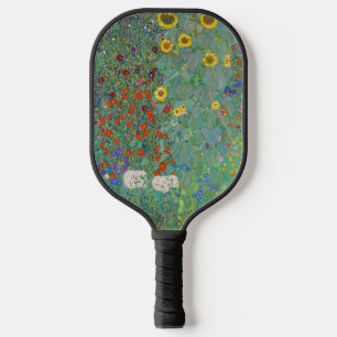 Gustav Klimt - Garten mit Sonnenblumen Pickleball Schläger