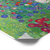 Gustav Klimt - Garten mit Sonnenblumen Poster (Ecke)