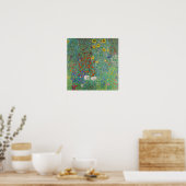 Gustav Klimt - Garten mit Sonnenblumen Poster (Küche)